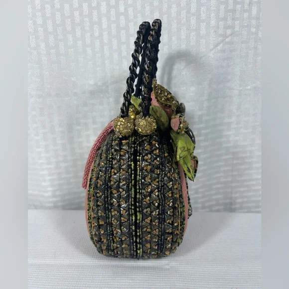 Mary Frances Beaded Floral Mini Handbag Purse - Picture 5 of 12